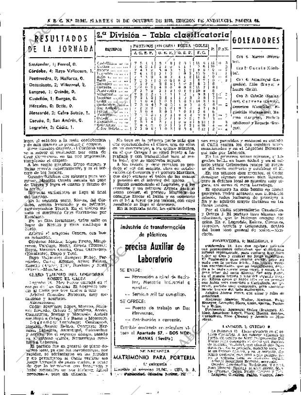 ABC SEVILLA 20-10-1970 página 62