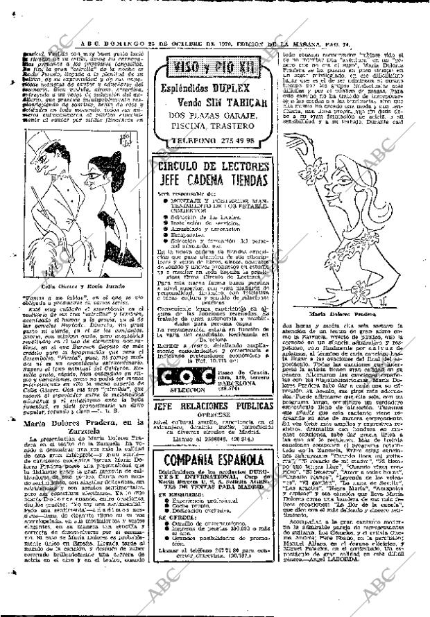 ABC MADRID 25-10-1970 página 74