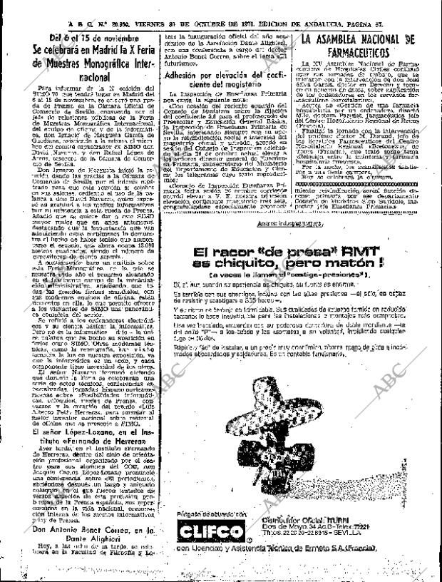 ABC SEVILLA 30-10-1970 página 55