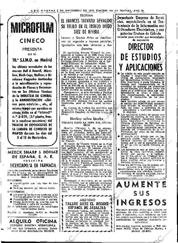 ABC MADRID 03-11-1970 página 72