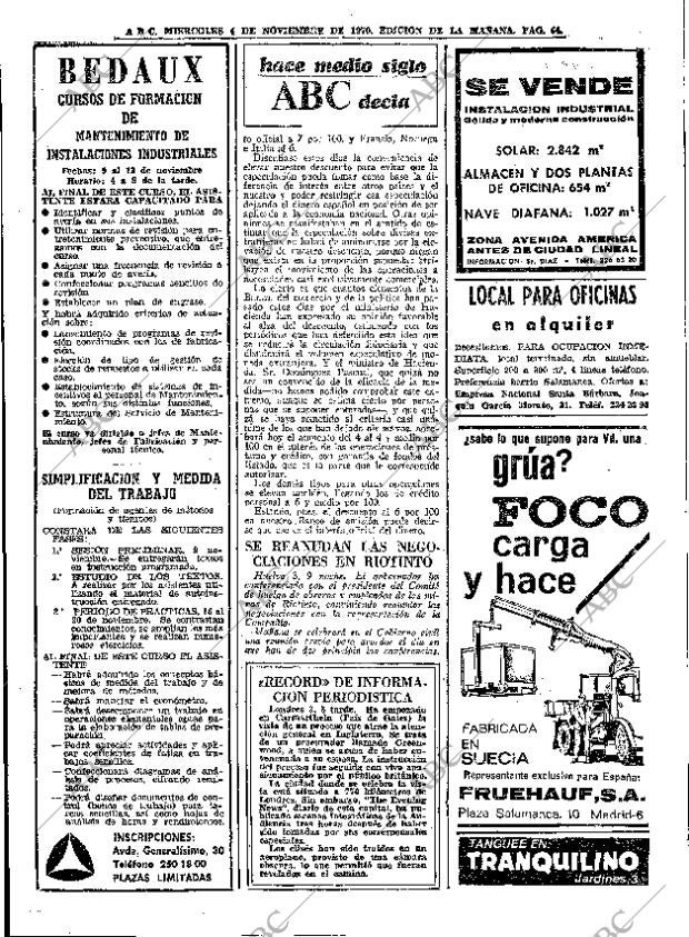 ABC MADRID 04-11-1970 página 64