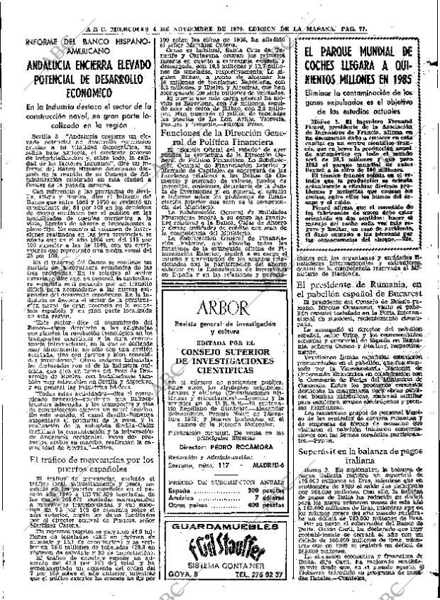 ABC MADRID 04-11-1970 página 77