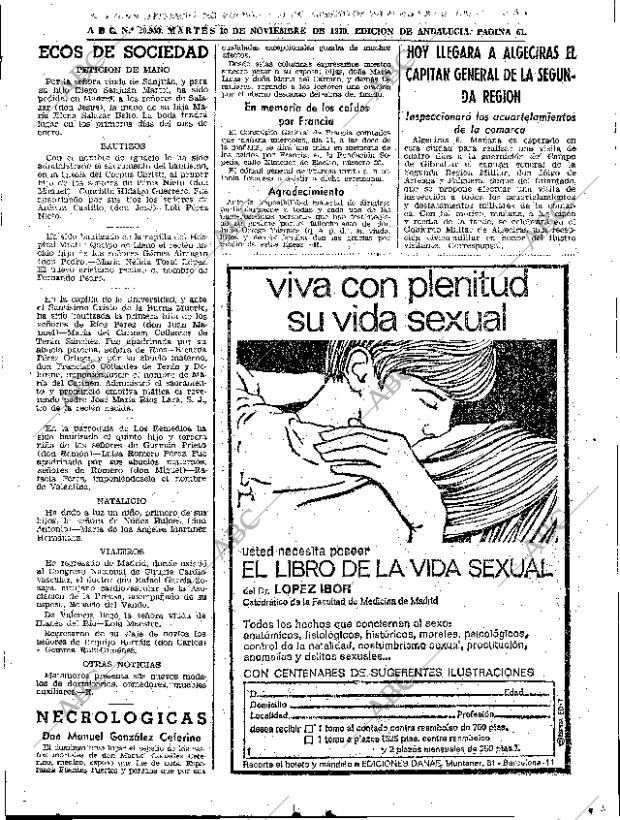 ABC SEVILLA 10-11-1970 página 61