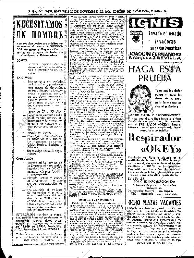 ABC SEVILLA 10-11-1970 página 70