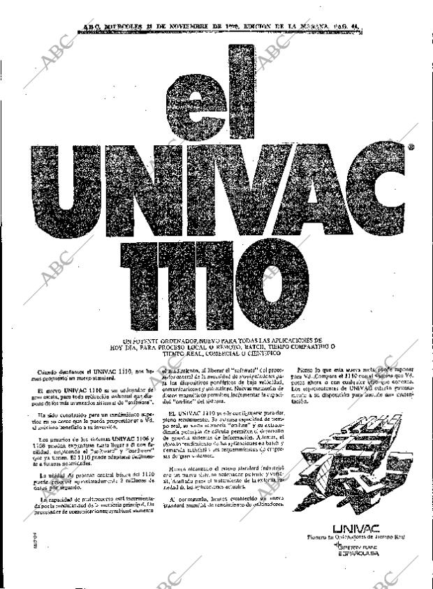 ABC MADRID 11-11-1970 página 44