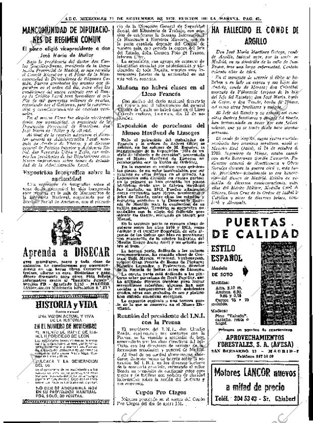 ABC MADRID 11-11-1970 página 61
