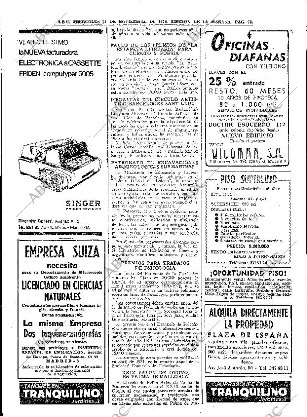 ABC MADRID 11-11-1970 página 72