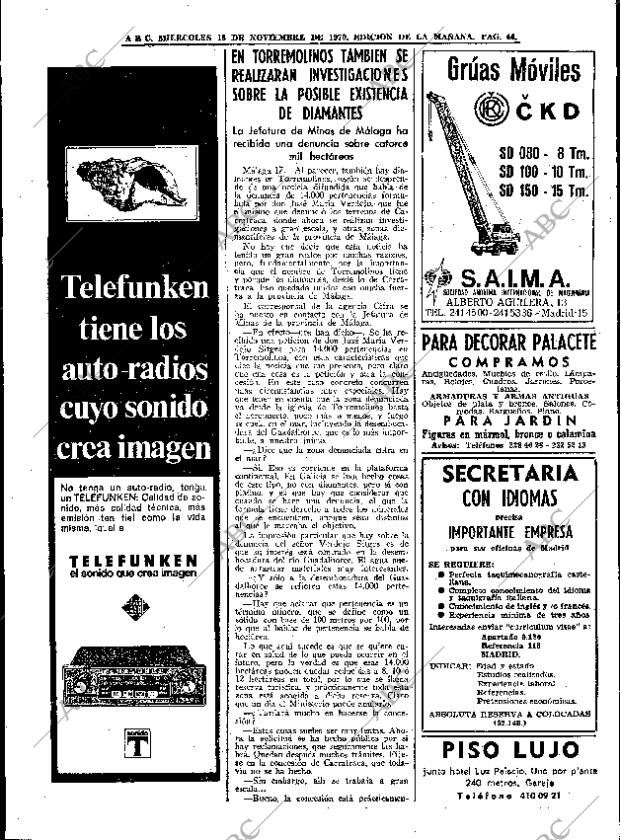 ABC MADRID 18-11-1970 página 44