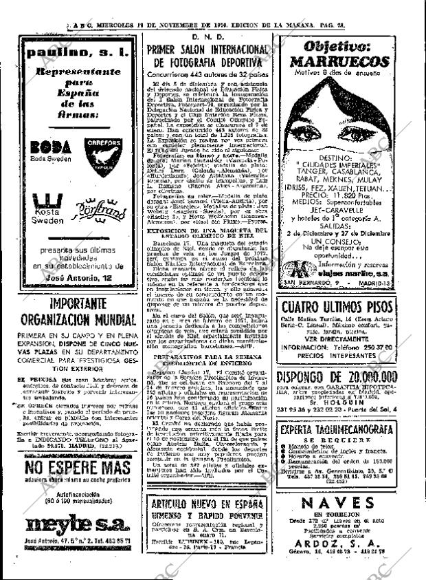 ABC MADRID 18-11-1970 página 78