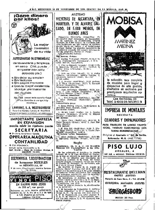 ABC MADRID 18-11-1970 página 82