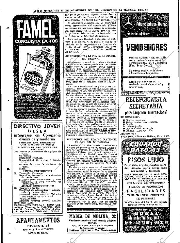 ABC MADRID 18-11-1970 página 88