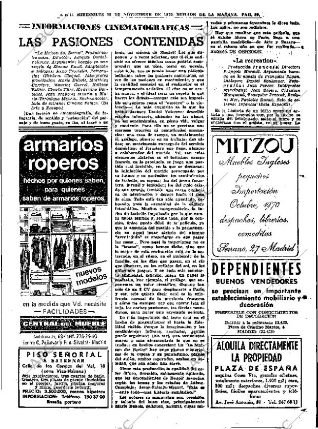 ABC MADRID 18-11-1970 página 89
