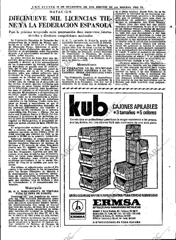 ABC MADRID 19-11-1970 página 75