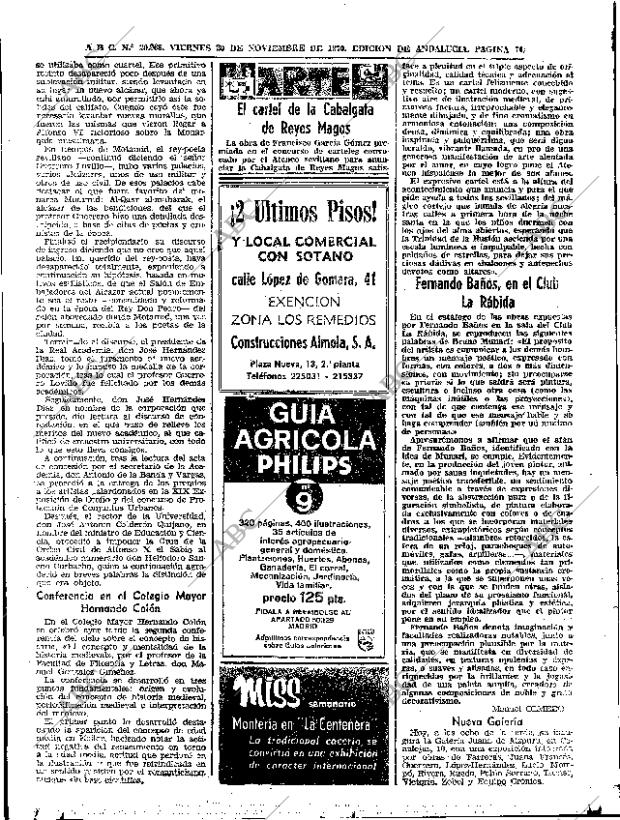 ABC SEVILLA 20-11-1970 página 74