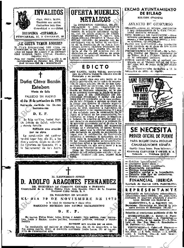 ABC MADRID 21-11-1970 página 114