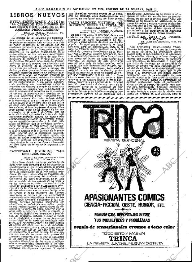 ABC MADRID 21-11-1970 página 71