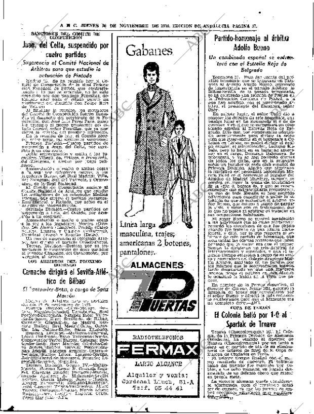 ABC SEVILLA 26-11-1970 página 57