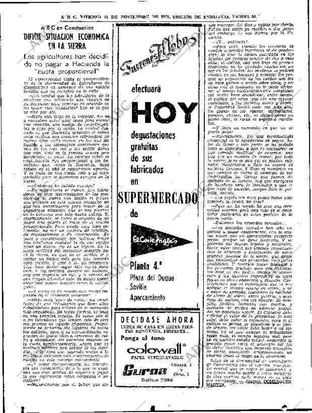 ABC SEVILLA 27-11-1970 página 50