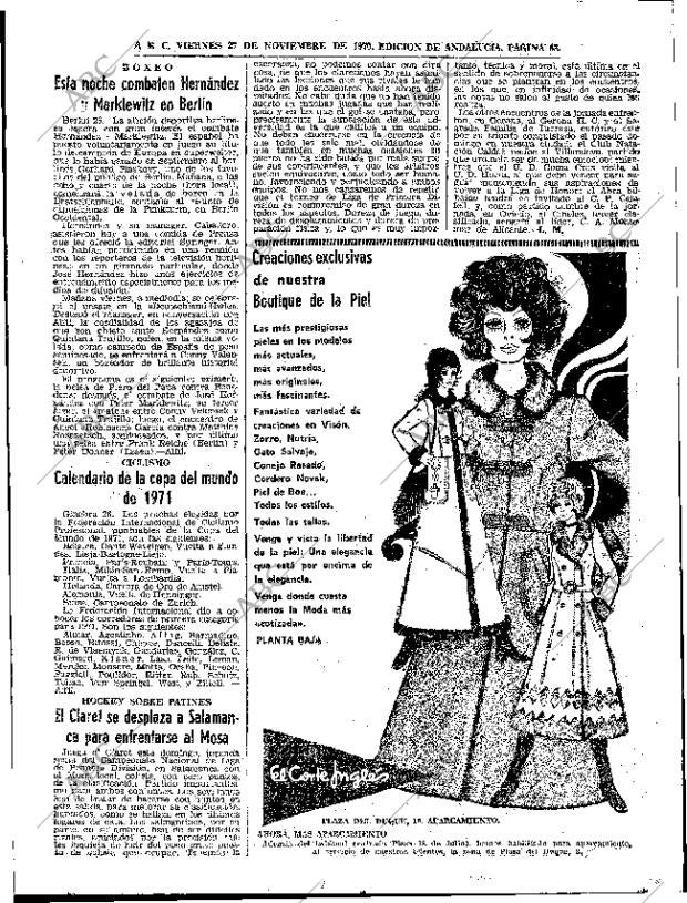ABC SEVILLA 27-11-1970 página 63