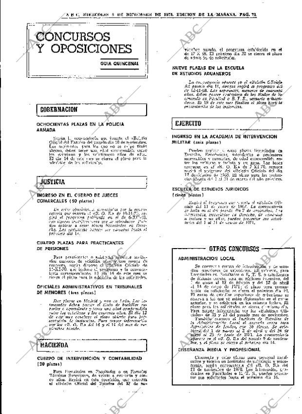 ABC MADRID 09-12-1970 página 71