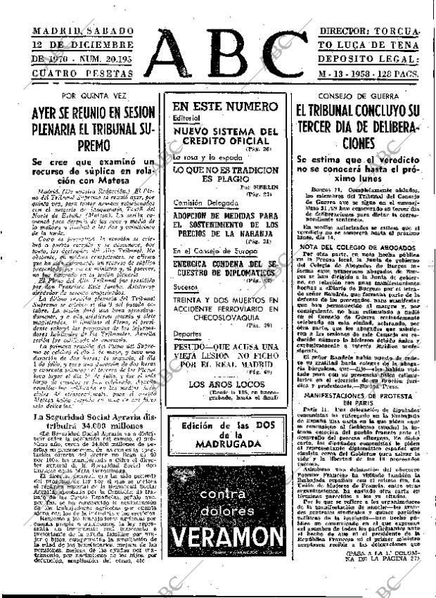 ABC MADRID 12-12-1970 página 25