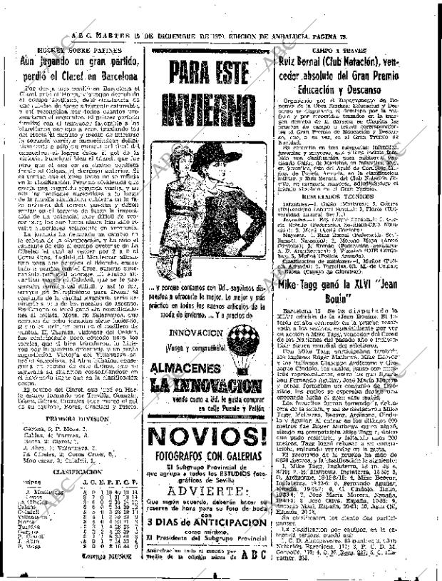 ABC SEVILLA 15-12-1970 página 73