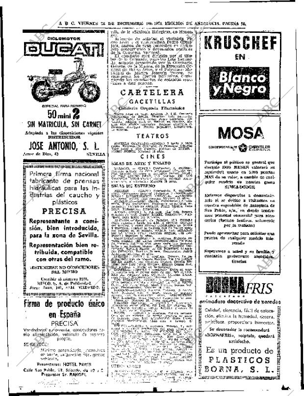 ABC SEVILLA 18-12-1970 página 50