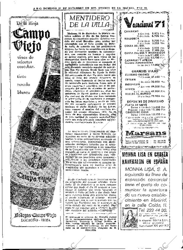 ABC MADRID 27-12-1970 página 44