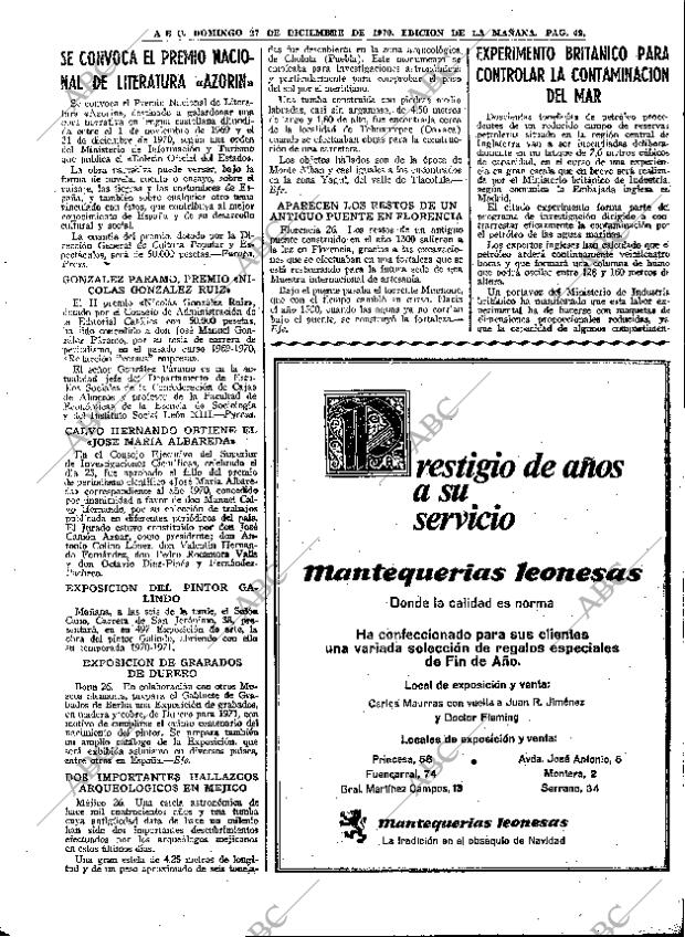 ABC MADRID 27-12-1970 página 49