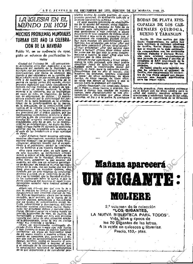 ABC MADRID 31-12-1970 página 31