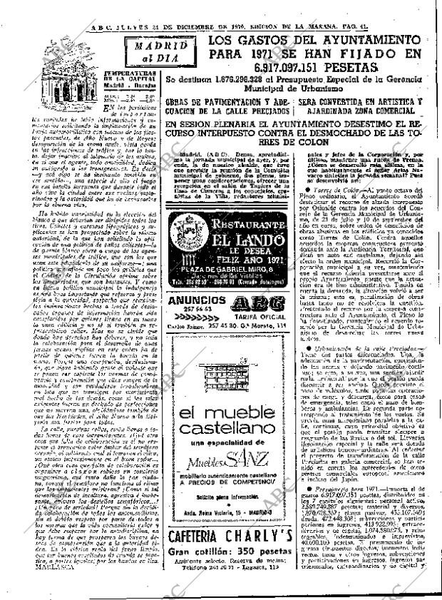 ABC MADRID 31-12-1970 página 41