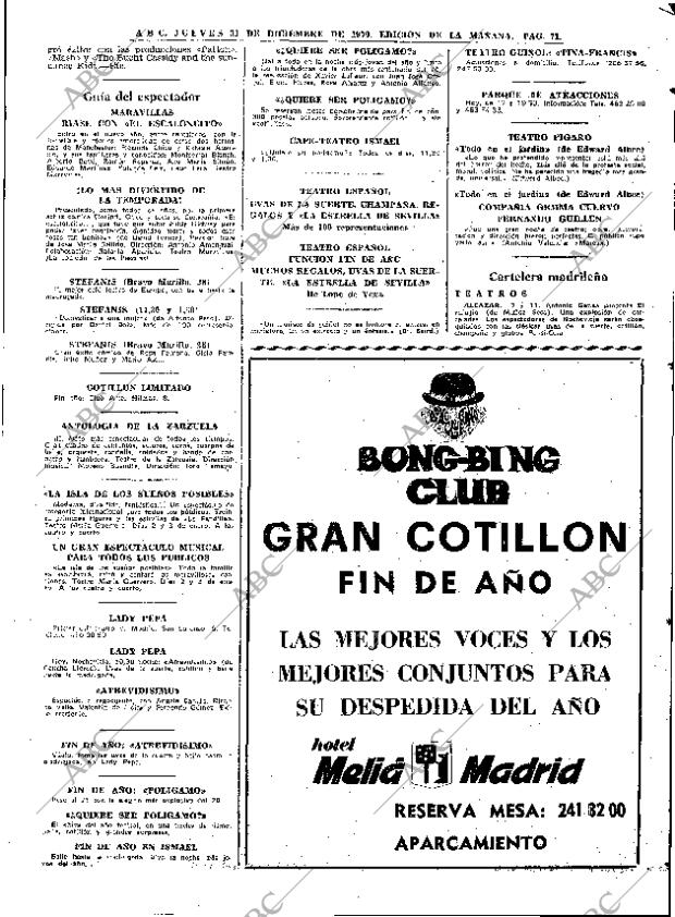 ABC MADRID 31-12-1970 página 71