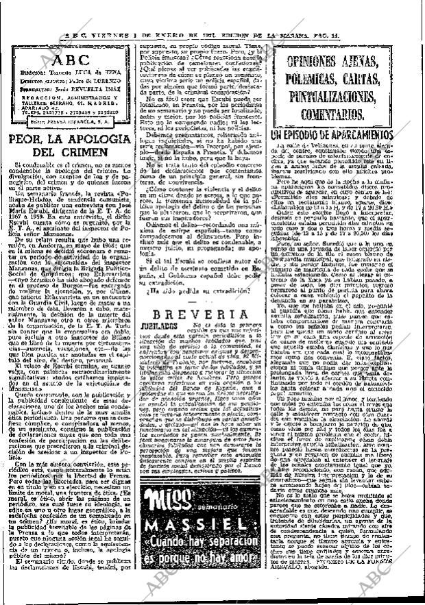 ABC MADRID 01-01-1971 página 14