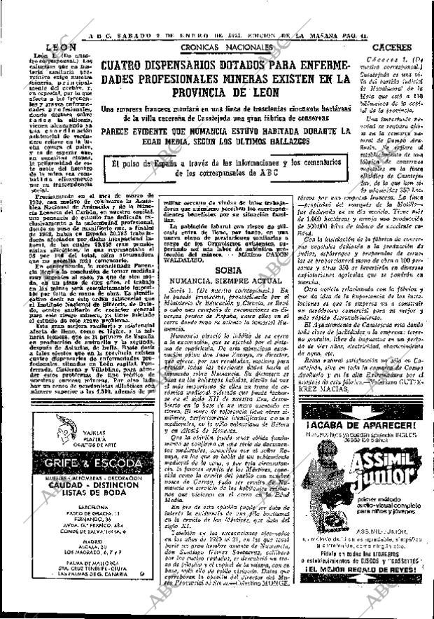 ABC MADRID 02-01-1971 página 41
