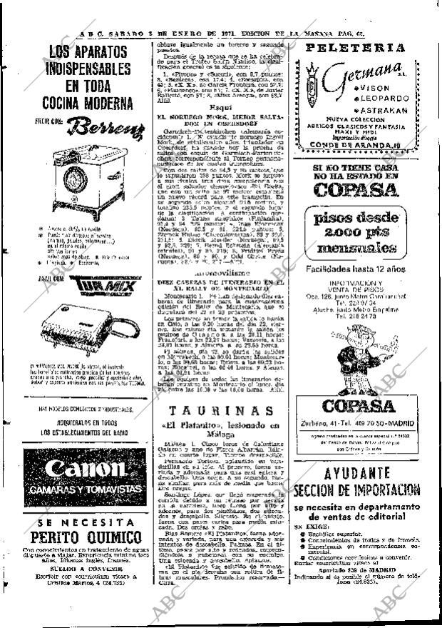 ABC MADRID 02-01-1971 página 62
