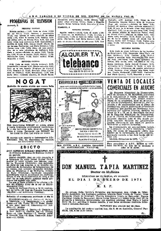 ABC MADRID 02-01-1971 página 68