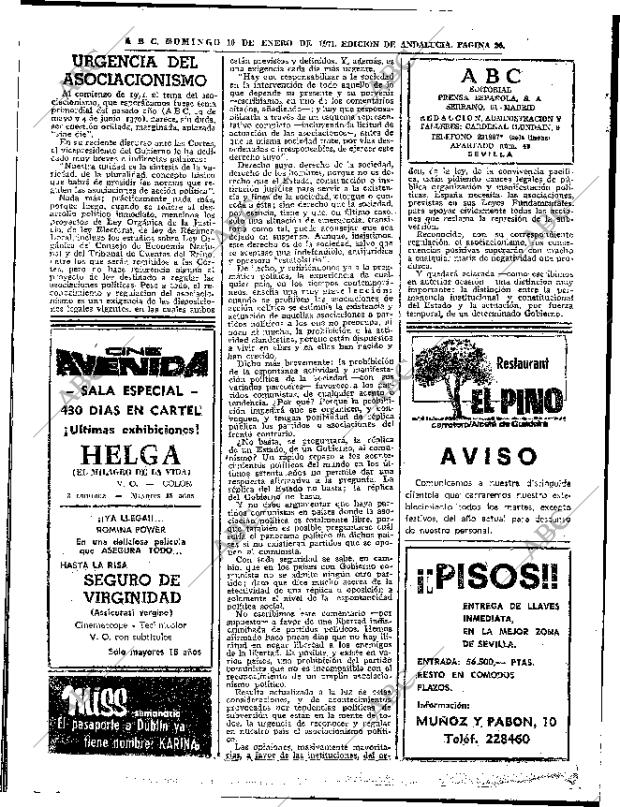 ABC SEVILLA 10-01-1971 página 26