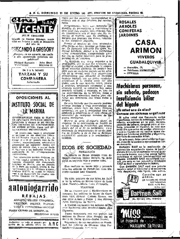 ABC SEVILLA 10-01-1971 página 42