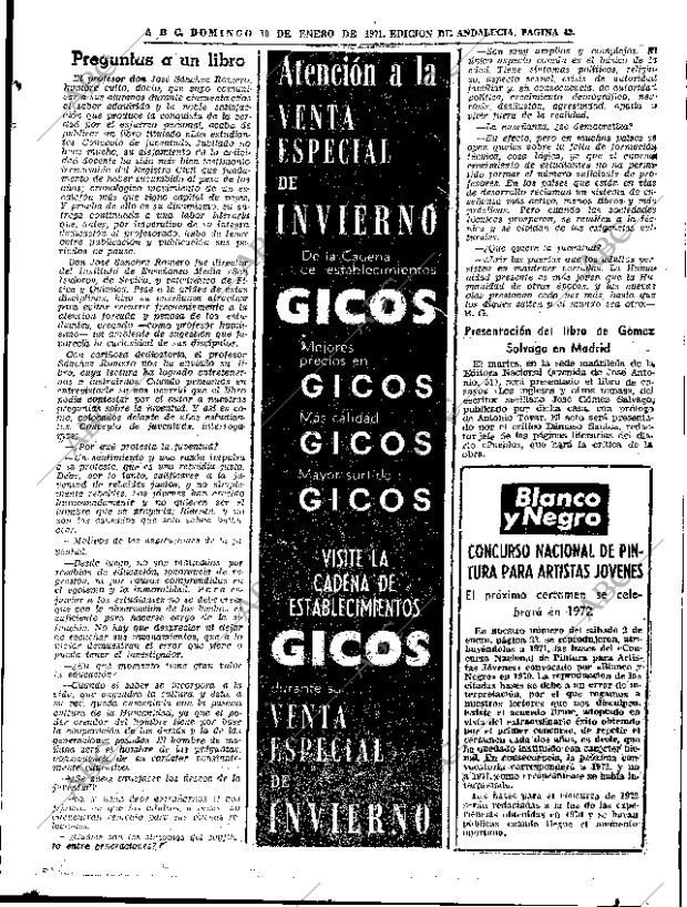 ABC SEVILLA 10-01-1971 página 43