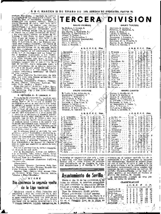 ABC SEVILLA 12-01-1971 página 52