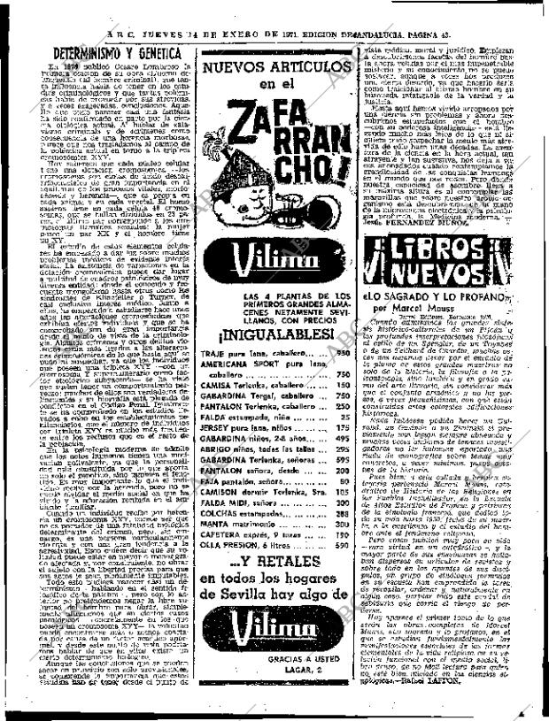 ABC SEVILLA 14-01-1971 página 43