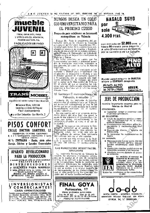 ABC MADRID 21-01-1971 página 16