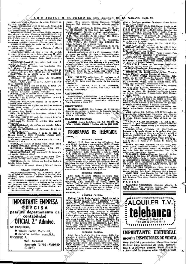 ABC MADRID 21-01-1971 página 75