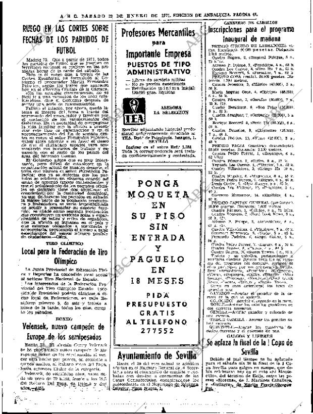 ABC SEVILLA 23-01-1971 página 41