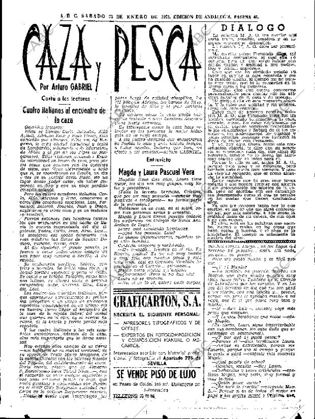 ABC SEVILLA 23-01-1971 página 45