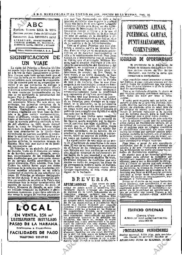 ABC MADRID 27-01-1971 página 18