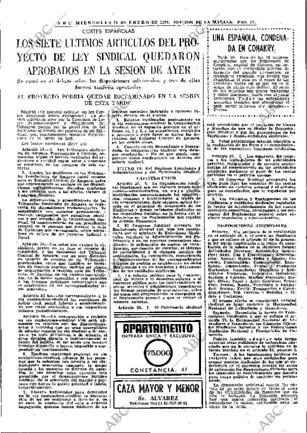 ABC MADRID 27-01-1971 página 23