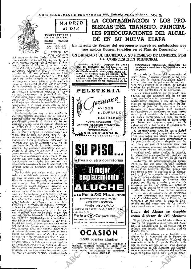 ABC MADRID 27-01-1971 página 43