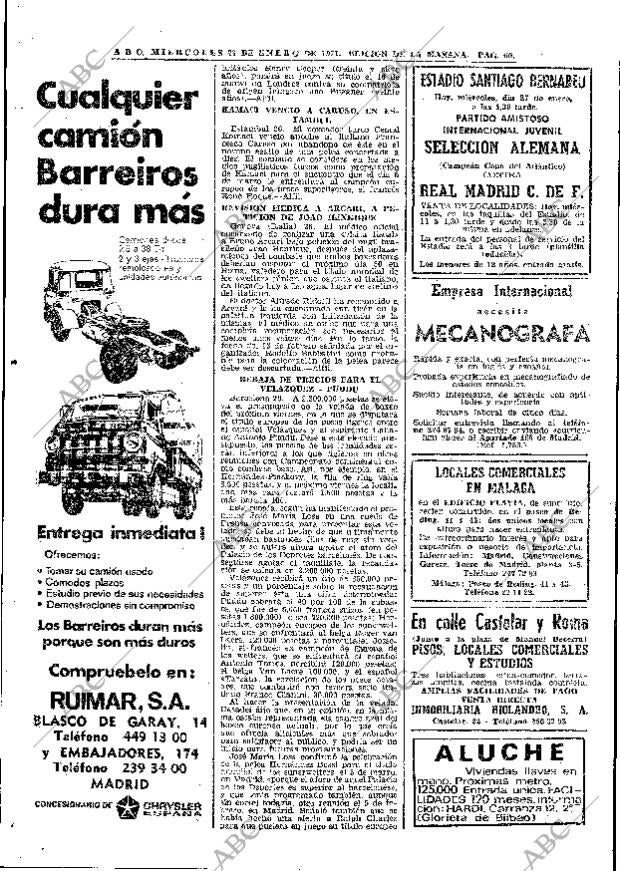 ABC MADRID 27-01-1971 página 62