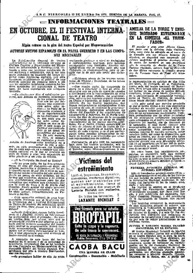 ABC MADRID 27-01-1971 página 69